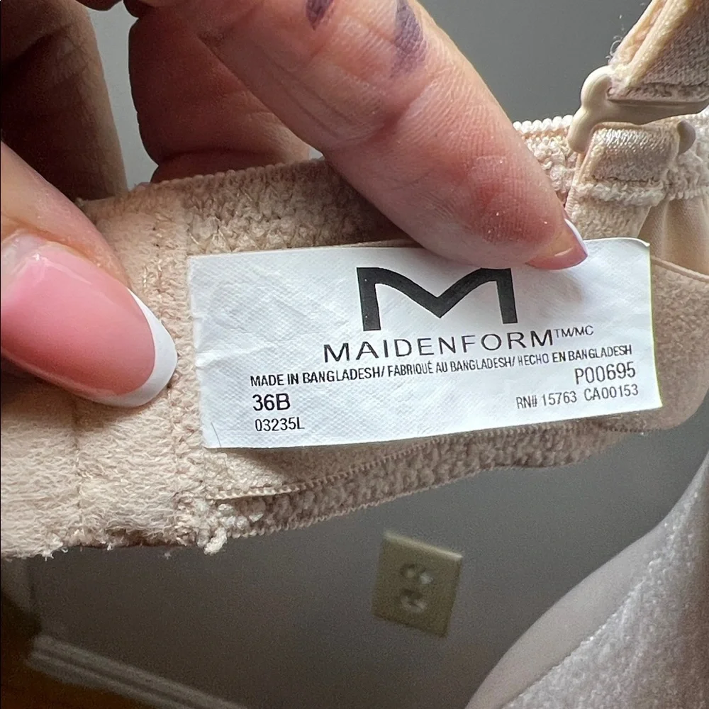Maidenform Lace Underwire Balconette Bra - Beige Size B36  Convertible multi-way